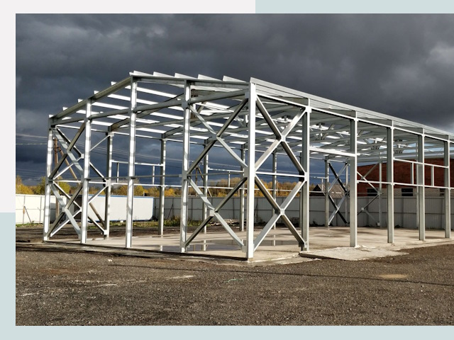 Двускатные ангары в Гуково от 616 руб. за квадрат