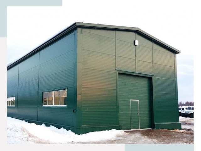 Двускатные ангары в Гукове