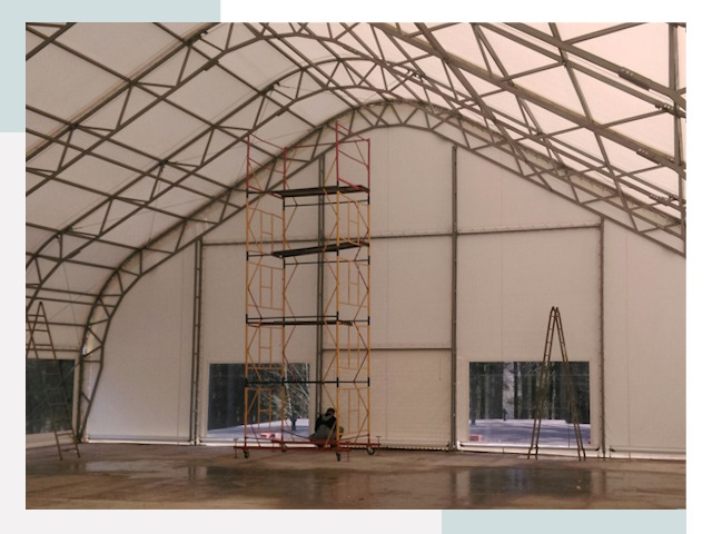 Шатровые ангары в Гукове