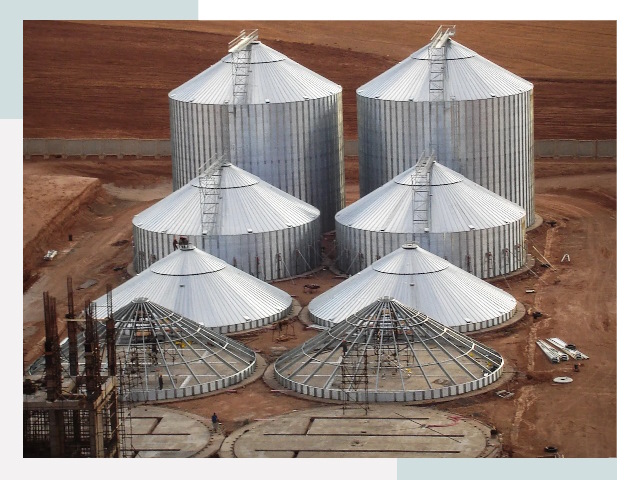 Строительство зерновых силосов в Гукове