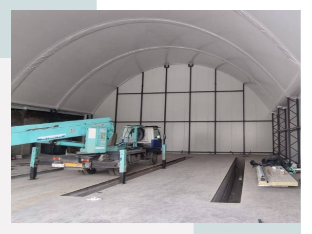 Внутреннее оснащение ангаров в Гукове