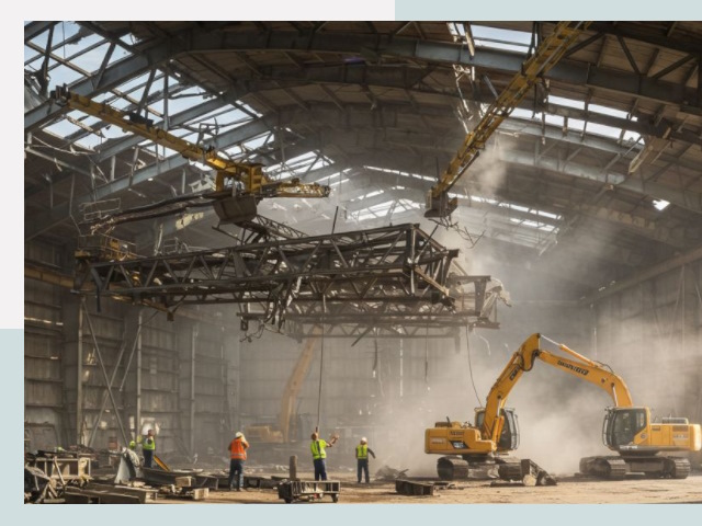 Демонтаж ангаров в Гукове от 616 руб. за м²