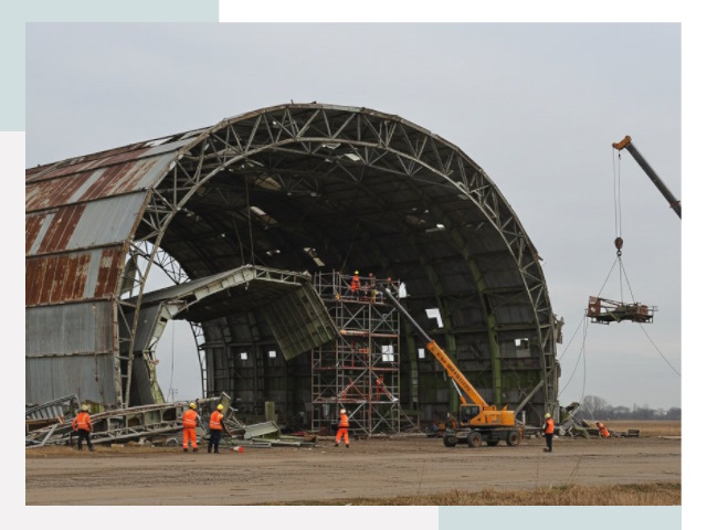 Демонтаж ангаров в Гукове
