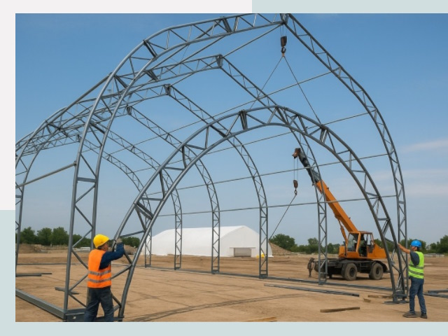 Монтаж ангаров в Гукове от 616 руб. - Надежно и быстро