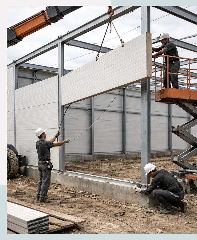 Строительство складов из сэндвич панелей в Гукове под ключ